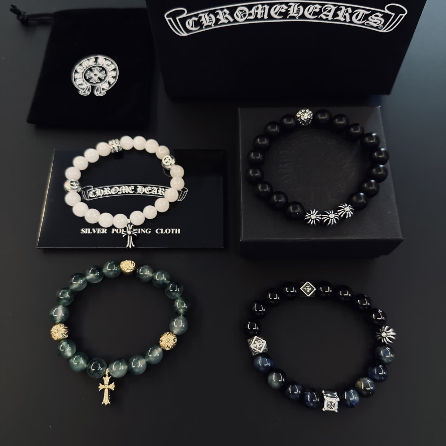 Chrome Hearts Beaded Bracelet Set Chrome Hearts Beaded Bracelet Set